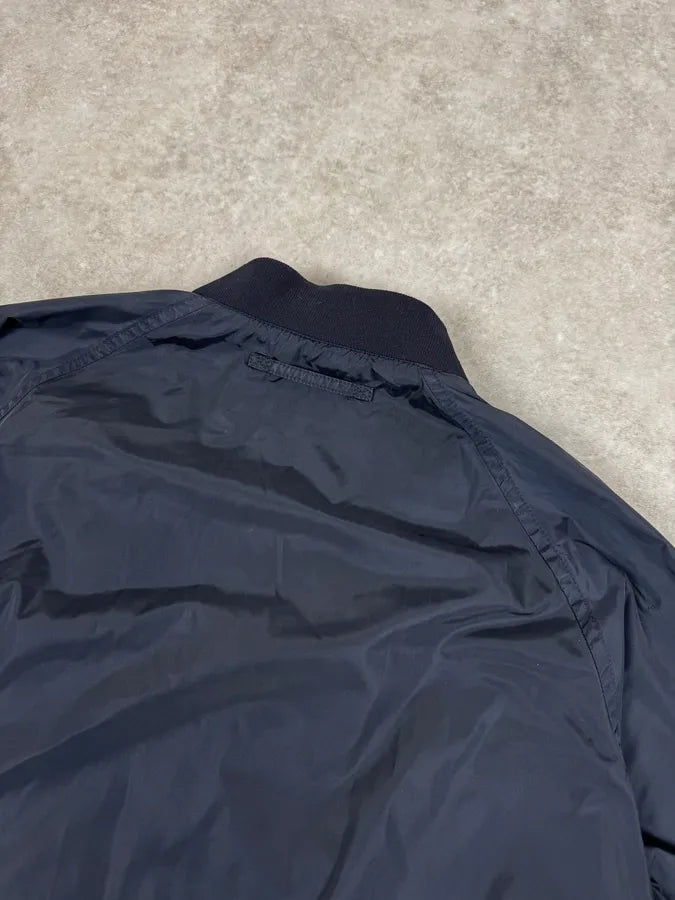 2000s Prada Nylon Navy Bomber Jacket qSDzAiN 5
