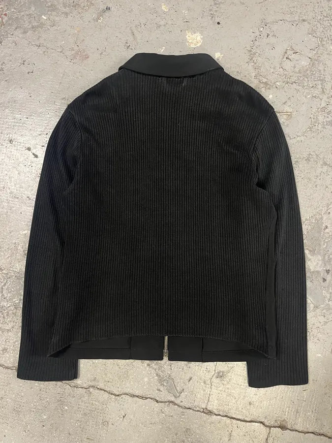 2000s Prada Obscure Black Zip-up Sweater (S/M) 1