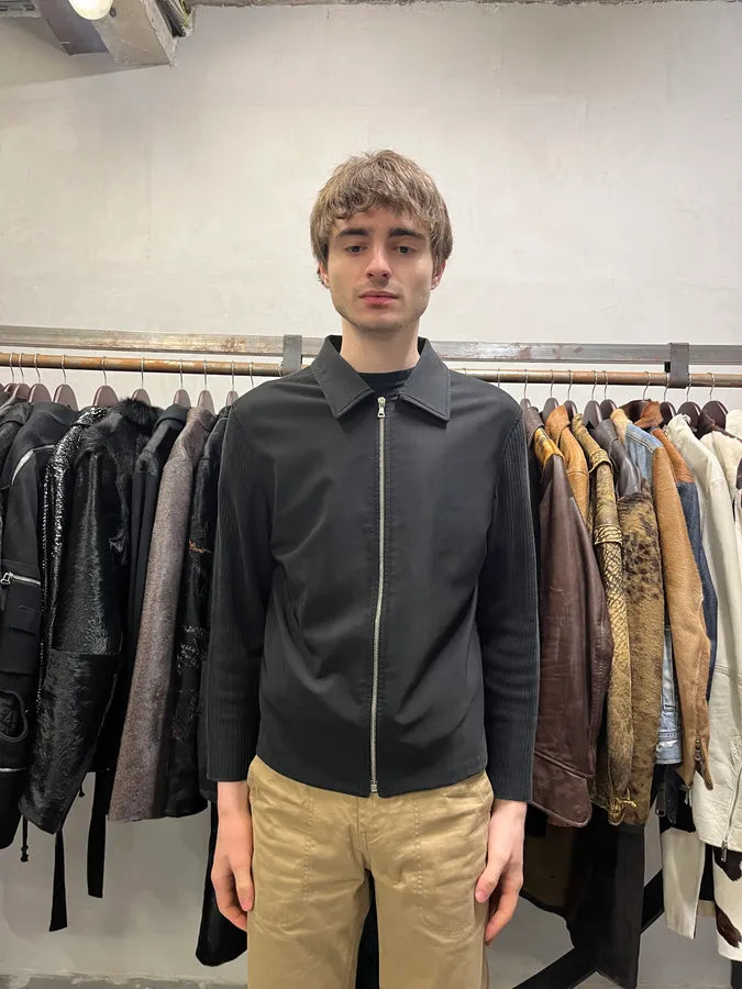 2000s Prada Obscure Black Zip-up Sweater (S/M) 2