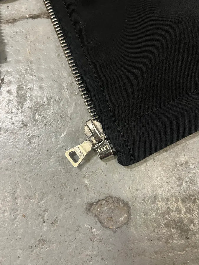 2000s Prada Obscure Black Zip-up Sweater (S/M) 7