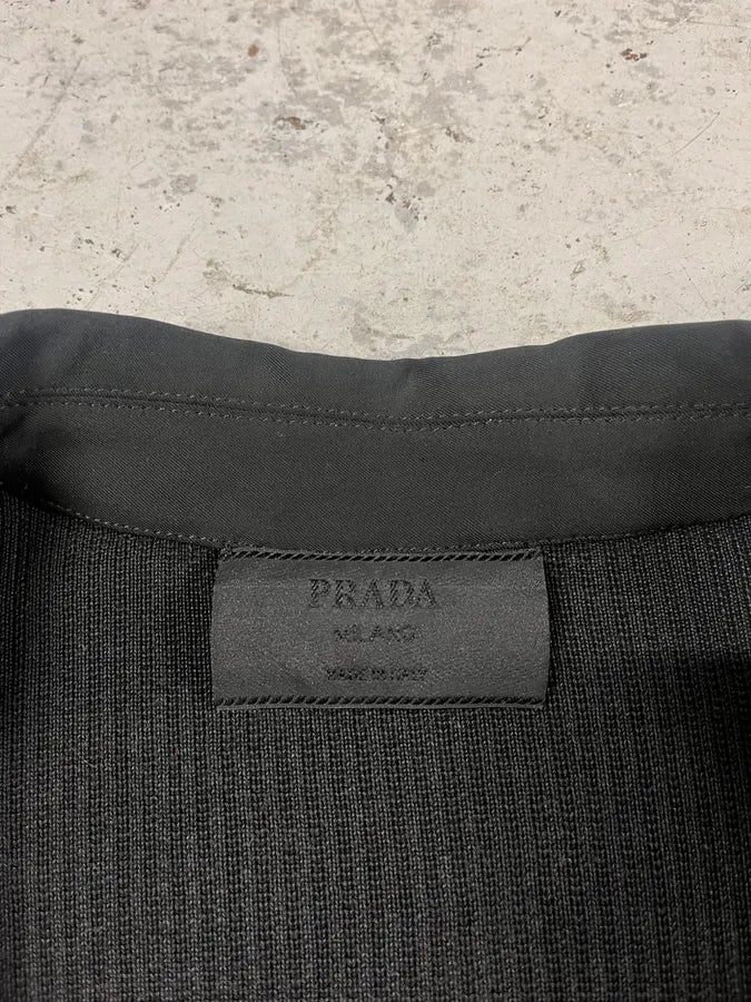 2000s Prada Obscure Black Zip-up Sweater (S/M) 8
