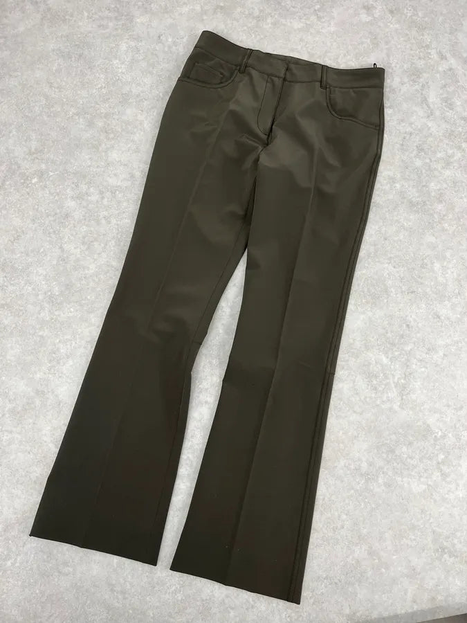2000s Prada Olive Cozy Regular Pants JxqoRnO 4
