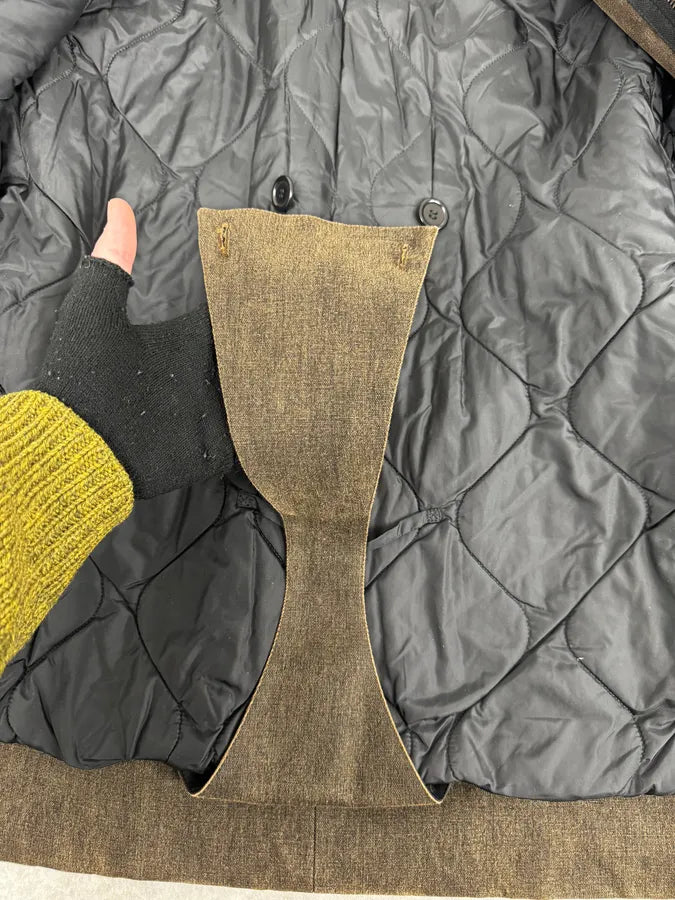 2000s Prada Olive Denim Cargo Long Jacket sojJyfL 10