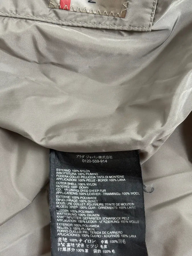 2000s Prada Khaki Nylon Puffer Bomber Jacket oEwJhzt 12