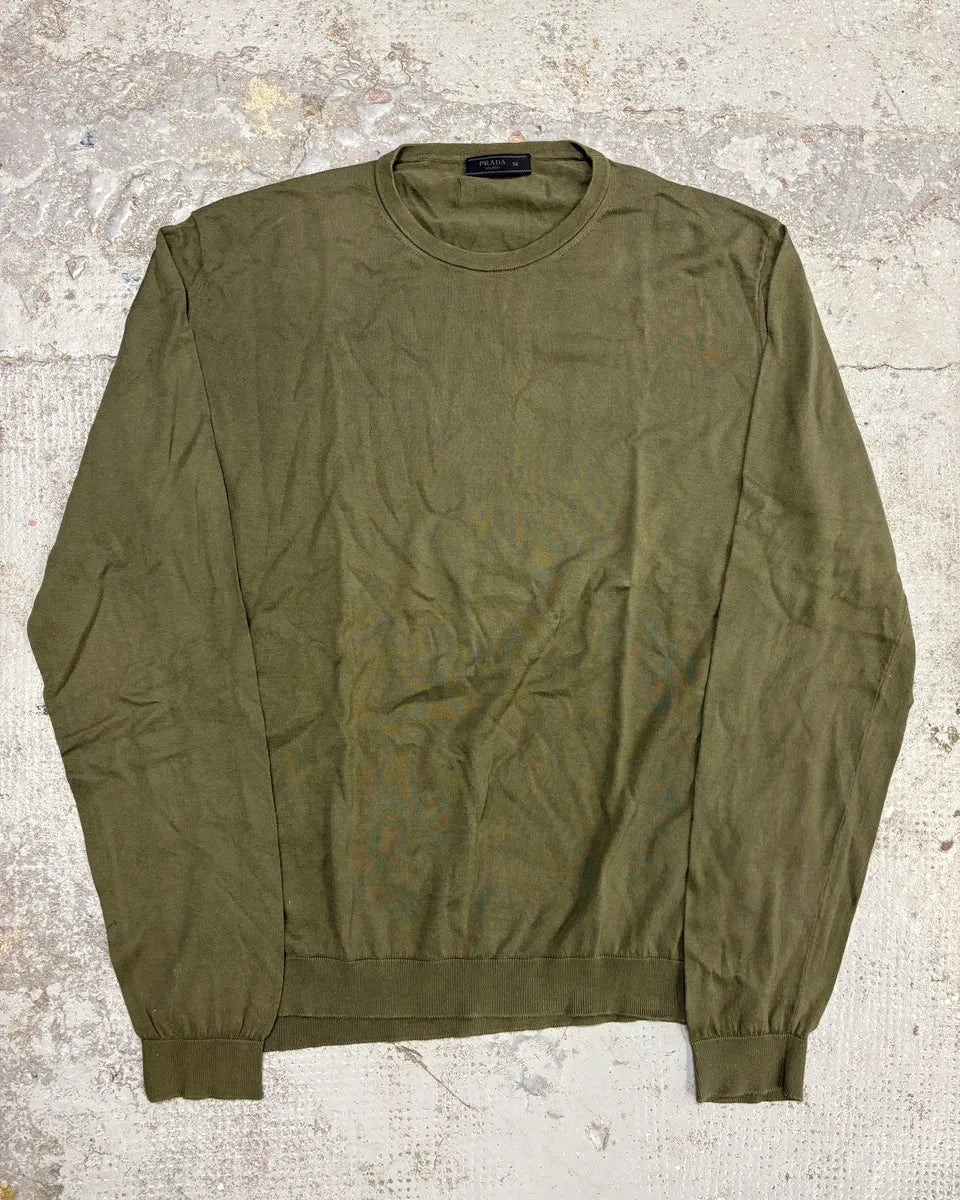 2010s Prada Olive Green Sweater eKnRJzZ 0