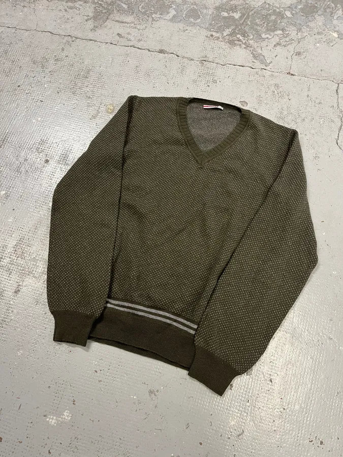 2000s Prada Olive Green V Neck Sweater INiyEml 3