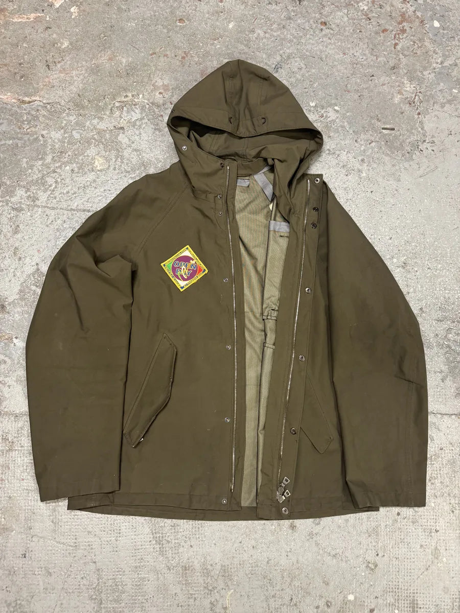 2000s Prada Olive Linea Rossa Light Hooded Jacket OqPDSSy 2