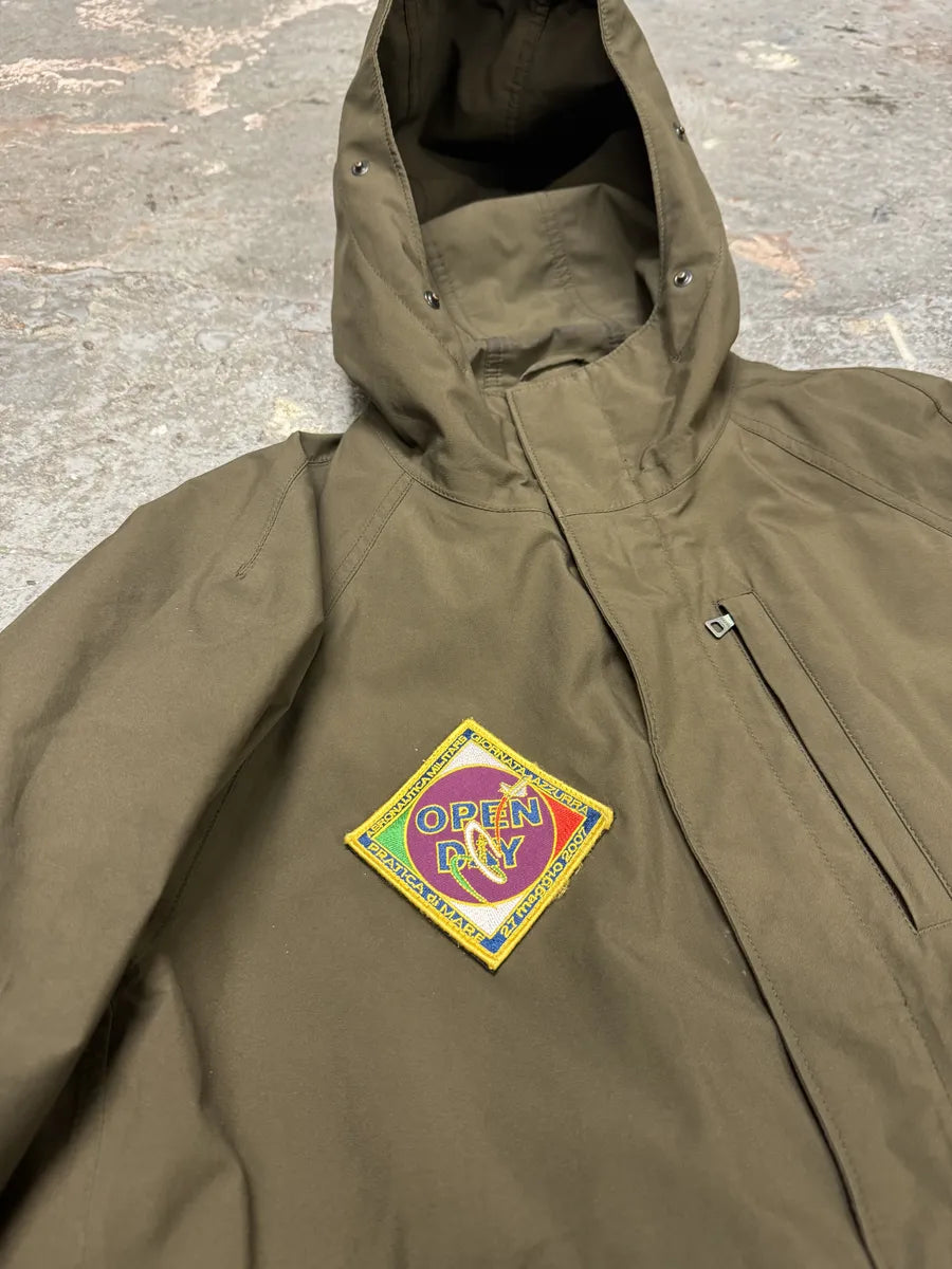 2000s Prada Olive Linea Rossa Light Hooded Jacket OqPDSSy 3