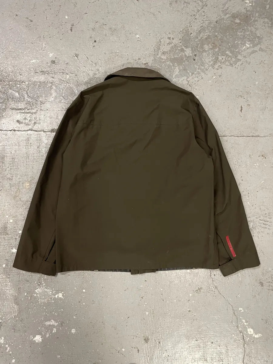 2000s Prada Olive Linea Rossa Nylon Jacket (L) ptgwrKk 1