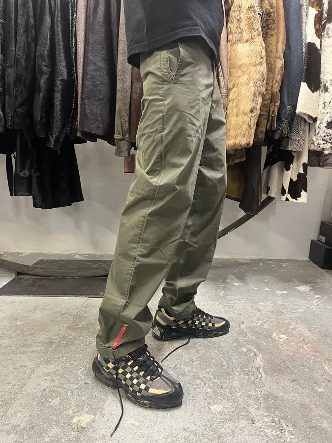 2000s Prada Olive Linea Rossa Pants (M/L) DbjukNQ 2