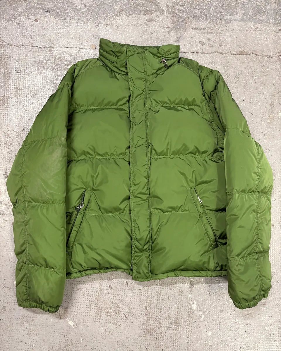 2000s Prada Olive Linea Rossa Puffer Jacket (L) xZgLGZi 0