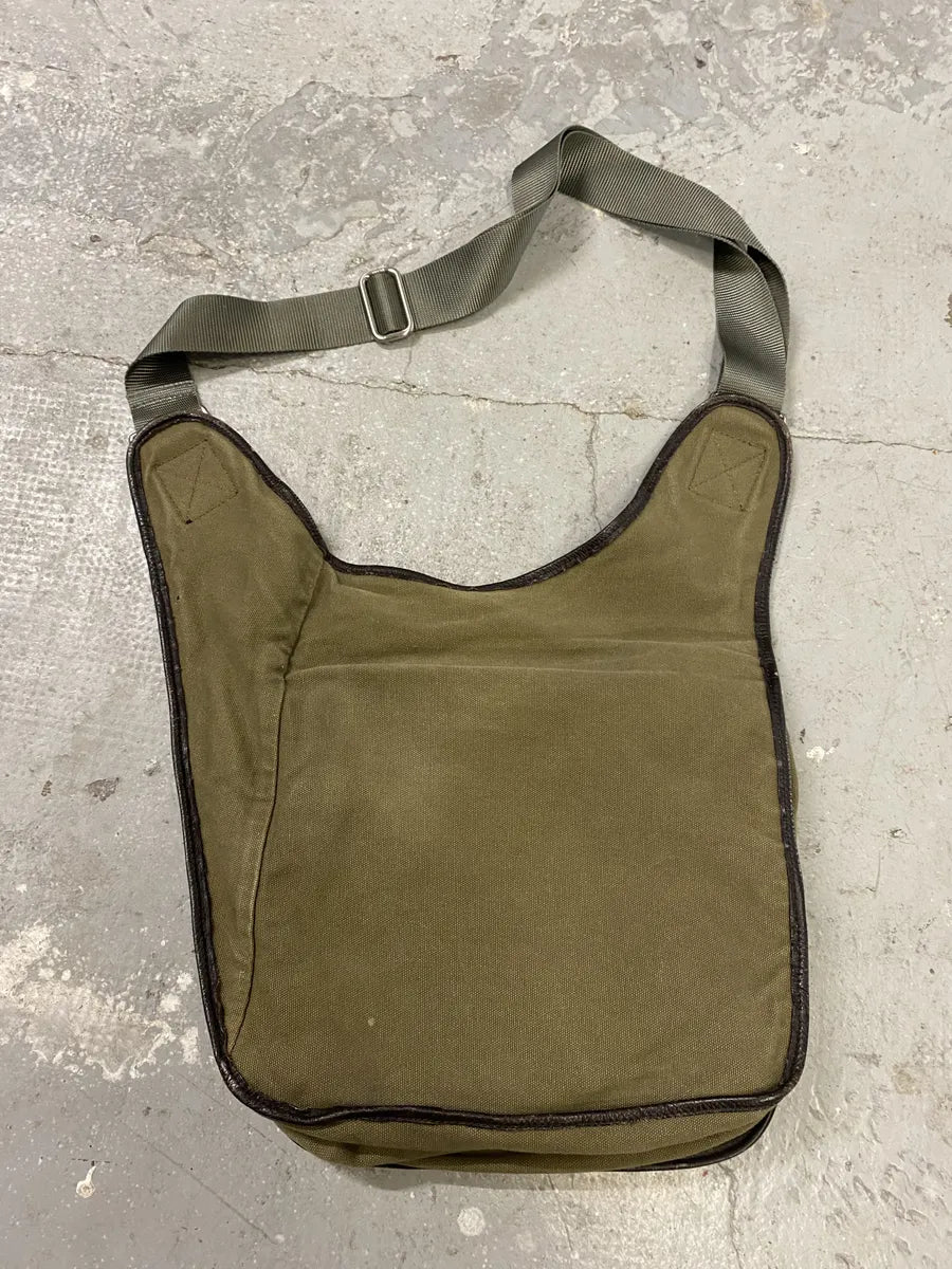 2000s Prada Olive Military Hybrid Leather Shoulder Bag  ReCbFbL 7