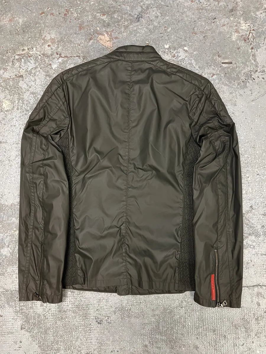 2000s Prada Olive Military Padded Linea Rossa Jacket (M) 1