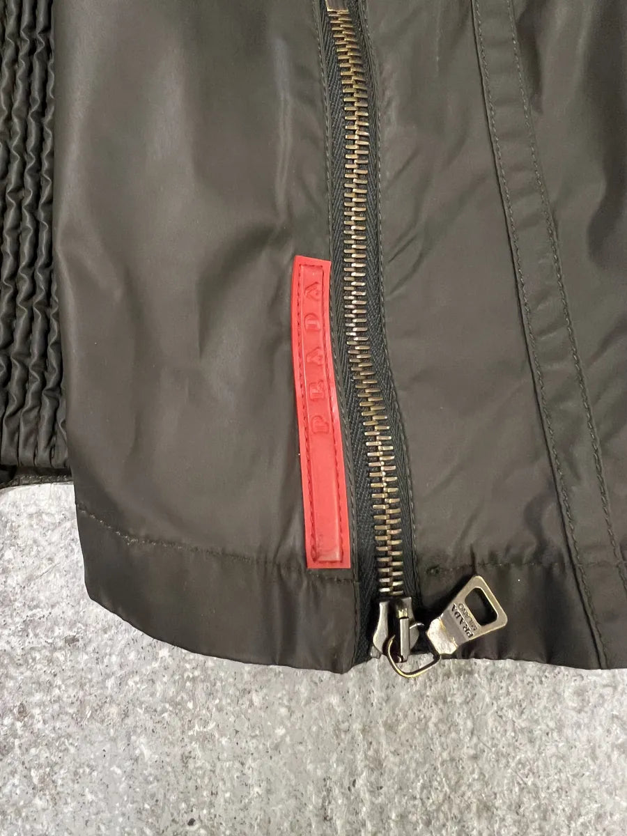 2000s Prada Olive Military Padded Linea Rossa Jacket (M) 11
