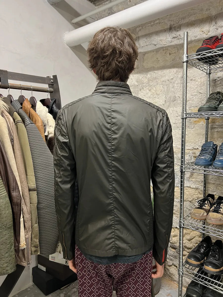 2000s Prada Olive Military Padded Linea Rossa Jacket (M) 3