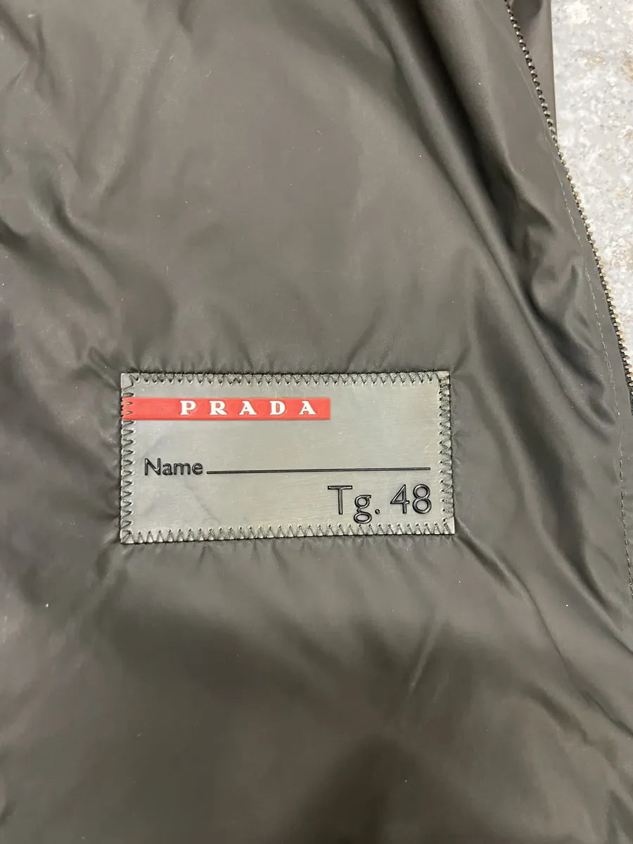 2000s Prada Olive Military Padded Linea Rossa Jacket (M) 7