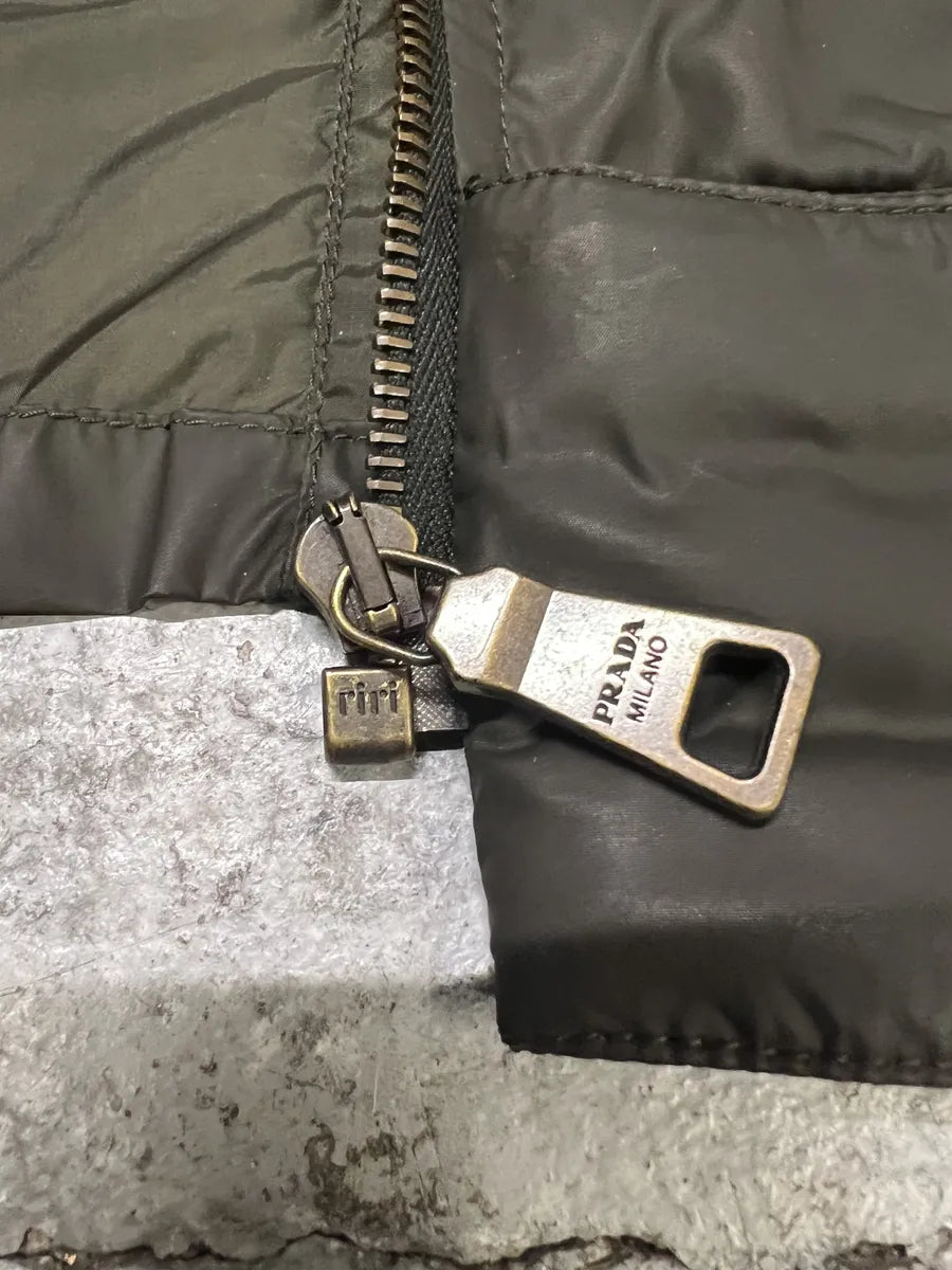 2000s Prada Olive Military Padded Linea Rossa Jacket (M) 8