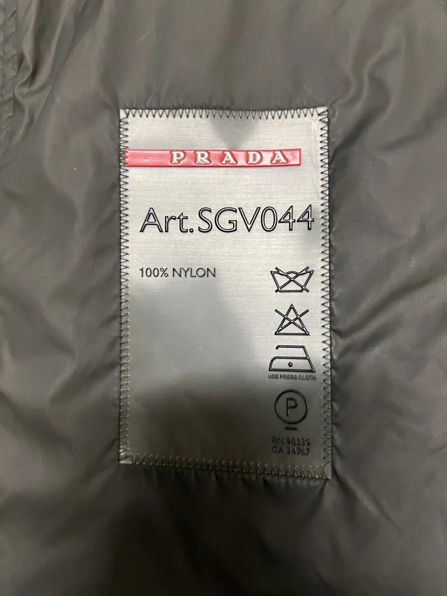 2000s Prada Olive Military Padded Linea Rossa Jacket (M) 9