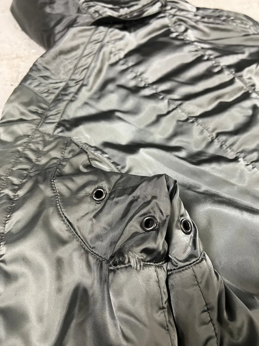 2000s Prada Olive Military Utility Ski Long Jacket (XS) 6