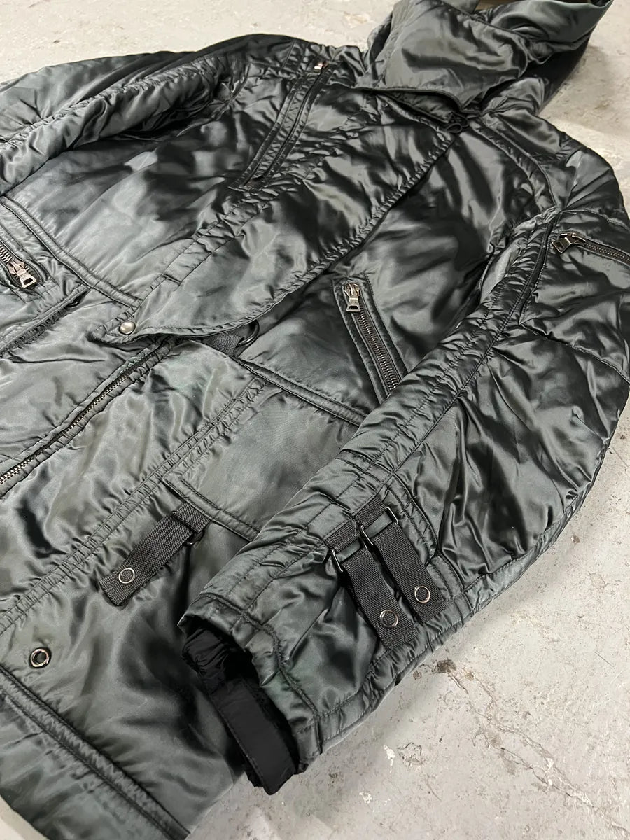 2000s Prada Olive Military Utility Ski Long Jacket (XS) 9