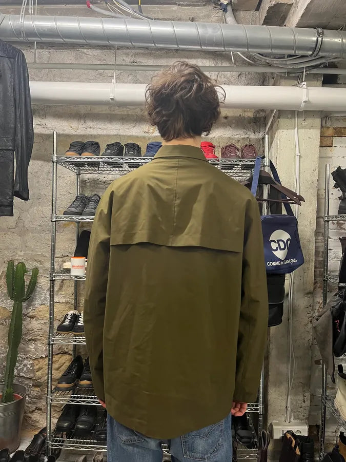 2000s Prada Olive Nylon Tactical Light Coach Jacket (XL) 2
