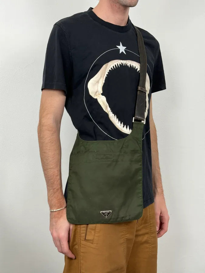 2000s Prada Olive Shoulder Bag YtwBYAp 2