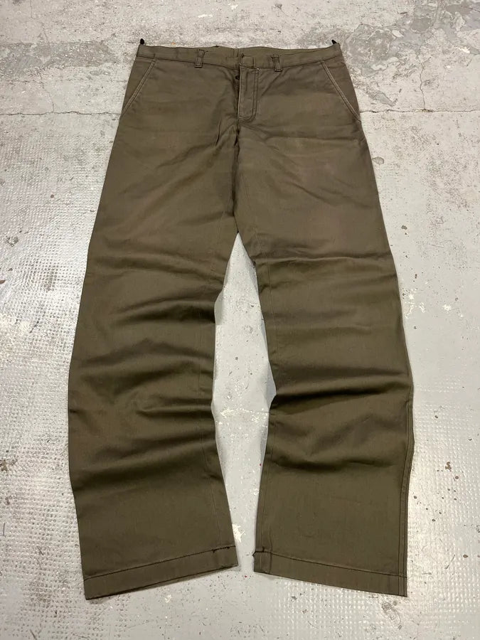 2000s Prada Olive Straight Pants WTtwfyQ 0