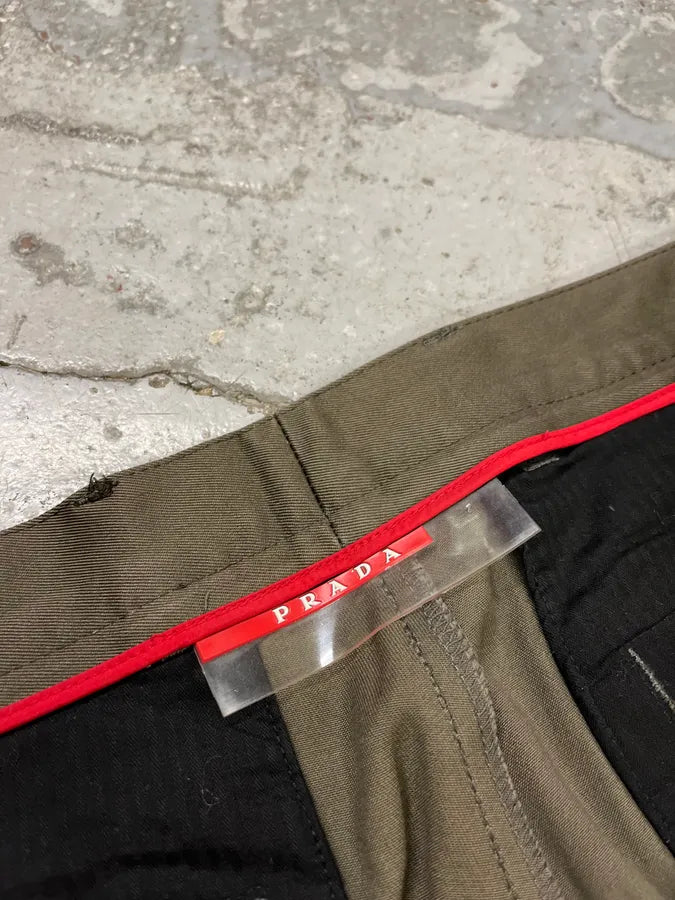 2000s Prada Olive Straight Pants WTtwfyQ 11