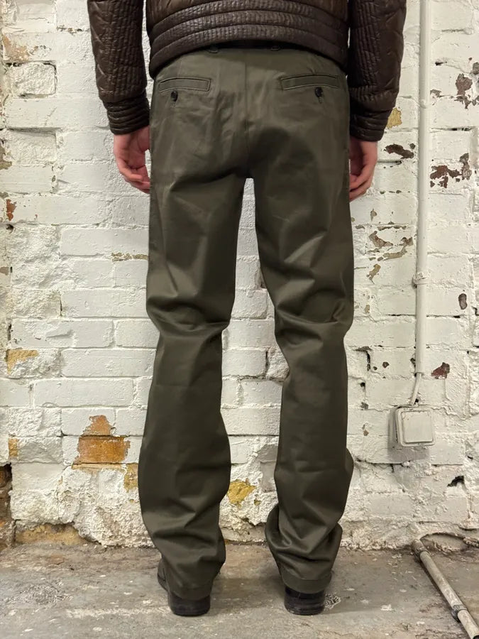 2000s Prada Olive Straight Pants WTtwfyQ 3