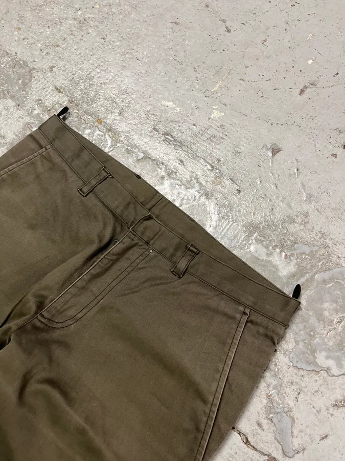 2000s Prada Olive Straight Pants WTtwfyQ 5