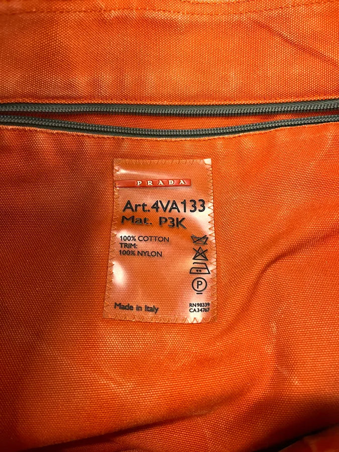 2000s Prada Orange Canvas Handle Bag kyIHSiG 6