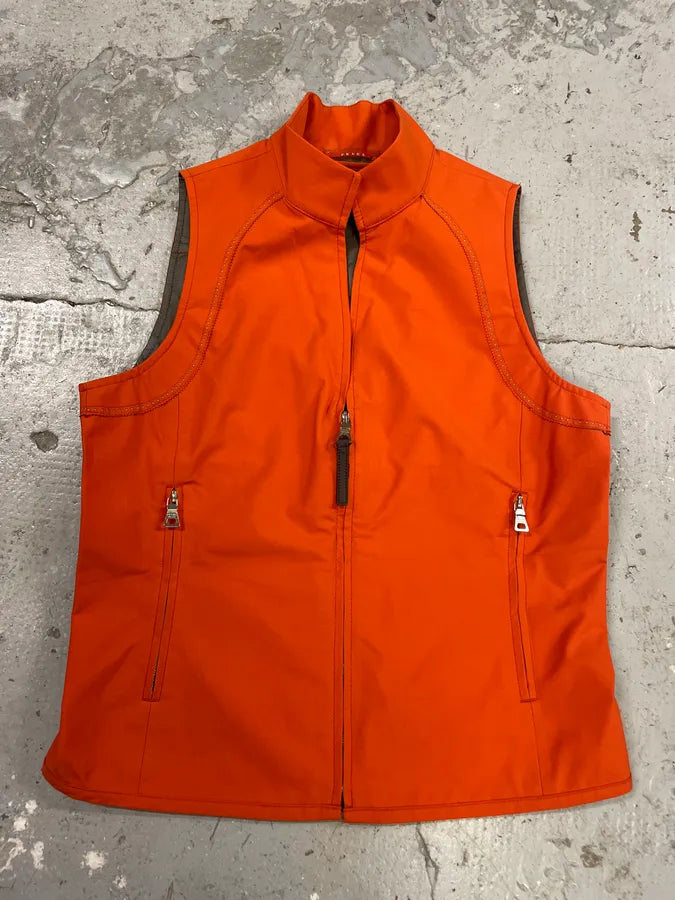 2000s Prada Orange Energy GoreTex Vest (XS) eARgzOG 0