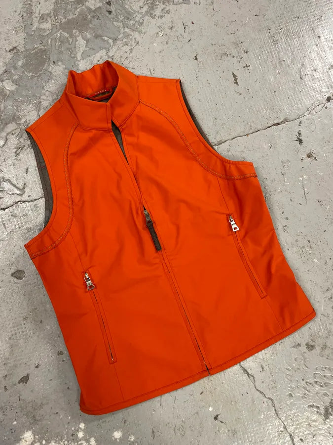 2000s Prada Orange Energy GoreTex Vest (XS) eARgzOG 1