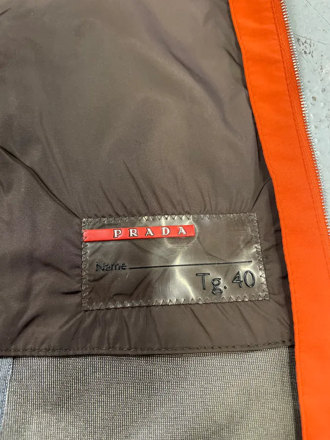 2000s Prada Orange Energy GoreTex Vest (XS) eARgzOG 7