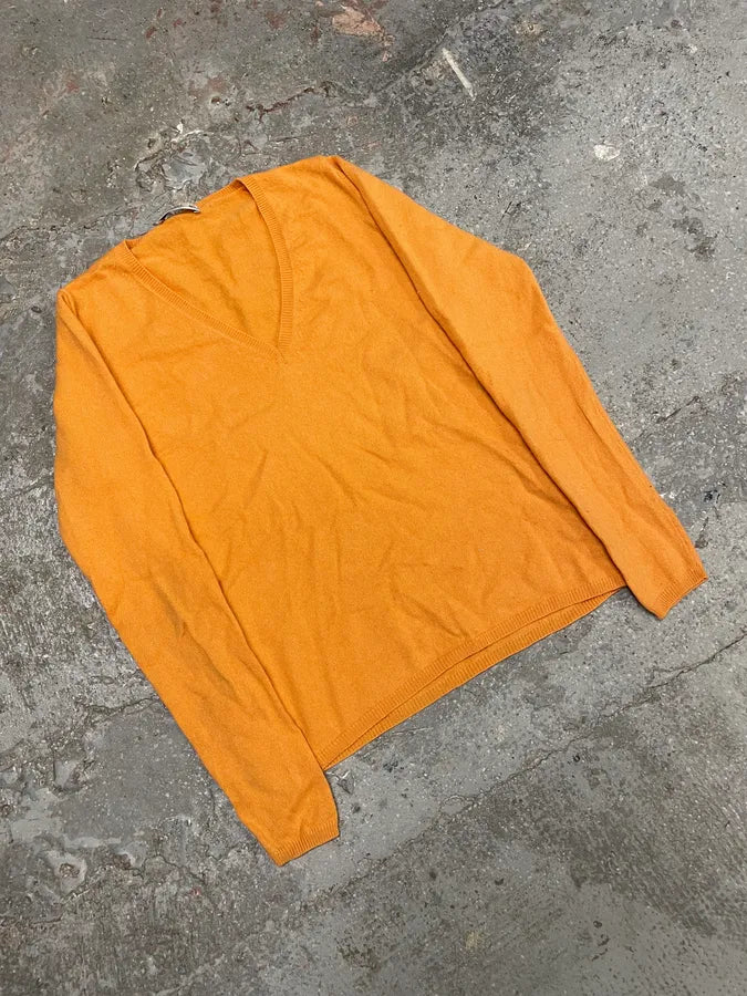2000s Prada Orange V Neck Sweater (XS/S) GJucGaZ 2
