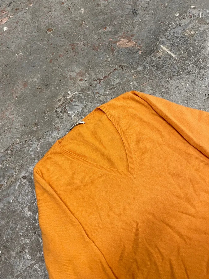 2000s Prada Orange V Neck Sweater (XS/S) GJucGaZ 3