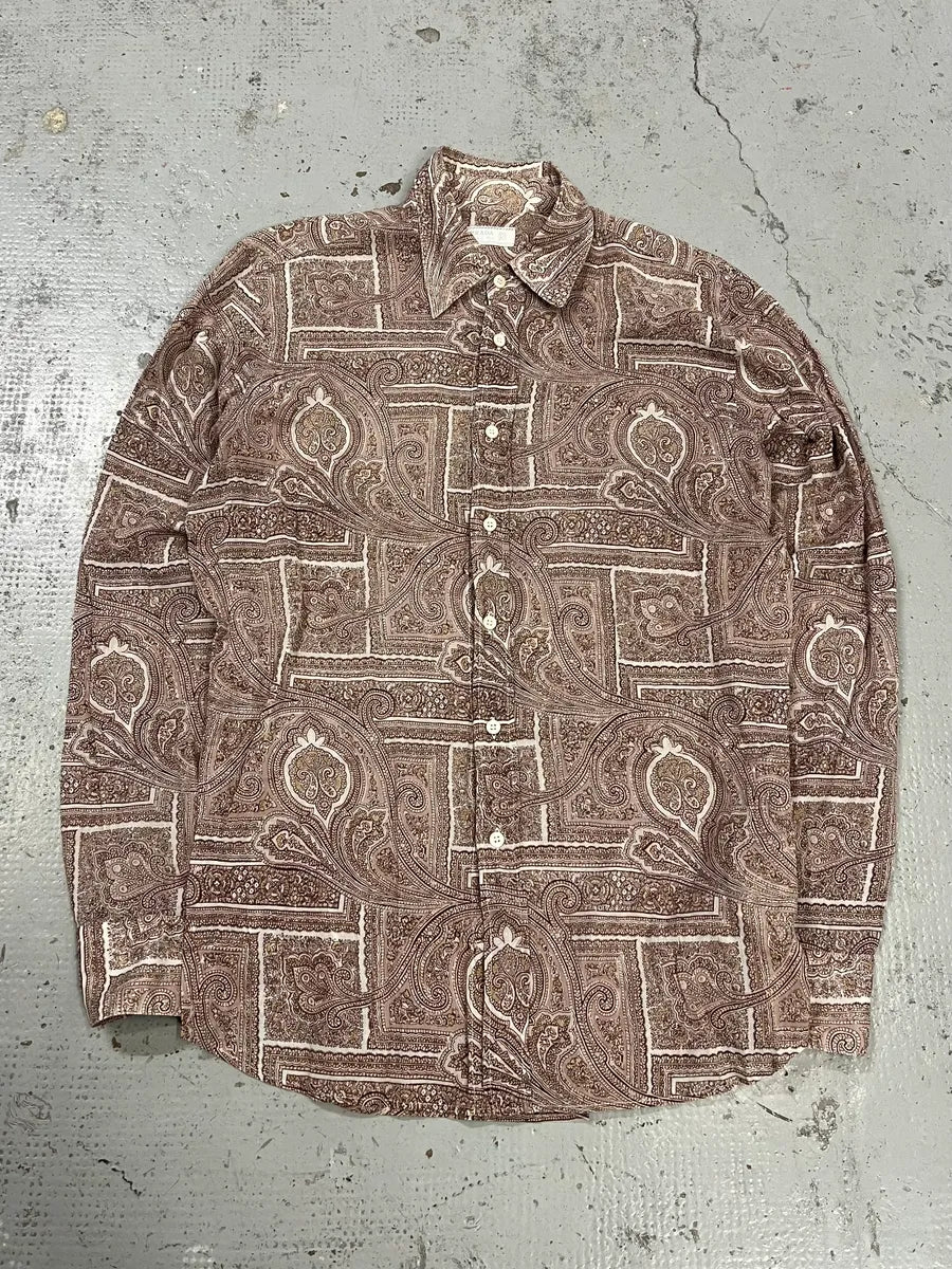 2000s Prada Paisley Contemporary Shirt YDutIQE 0
