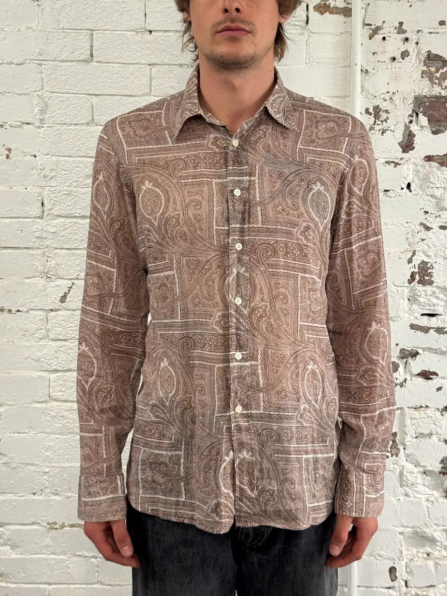 2000s Prada Paisley Contemporary Shirt YDutIQE 1