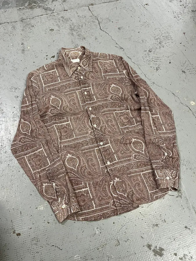 2000s Prada Paisley Contemporary Shirt YDutIQE 3