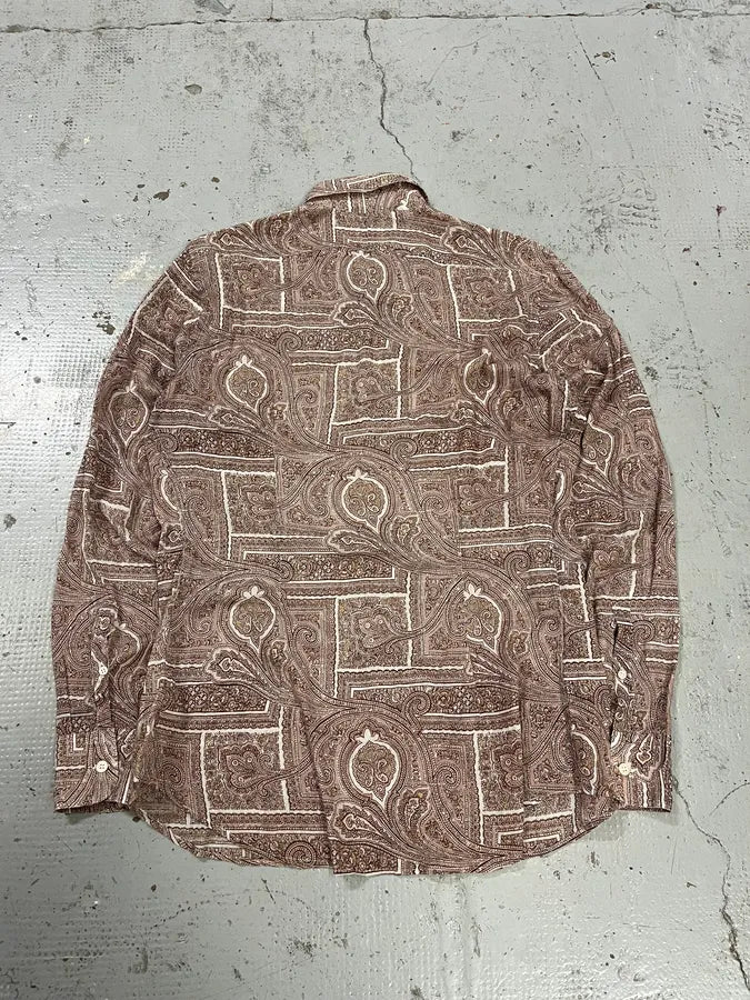 2000s Prada Paisley Contemporary Shirt YDutIQE 6