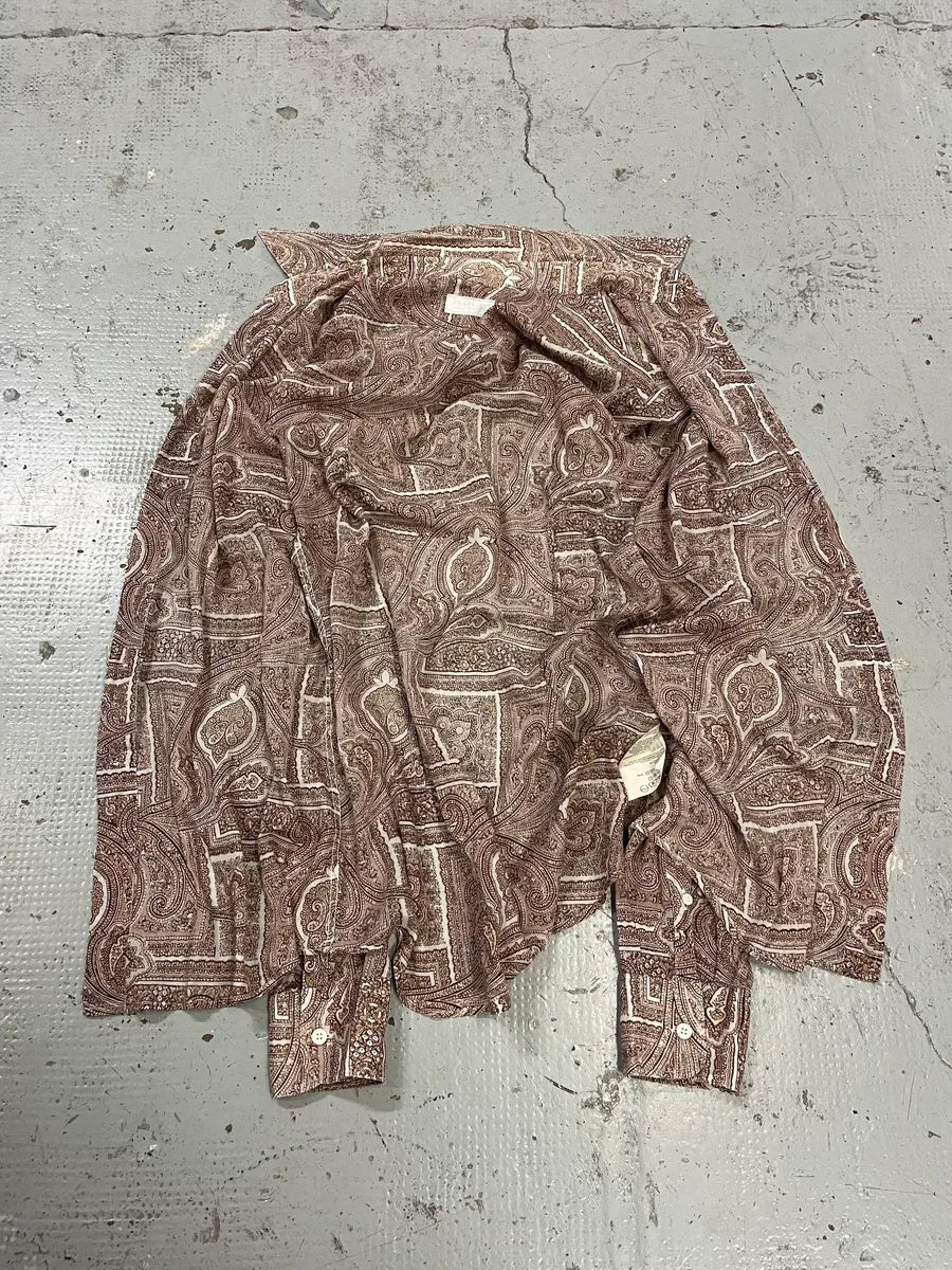 2000s Prada Paisley Contemporary Shirt YDutIQE 7