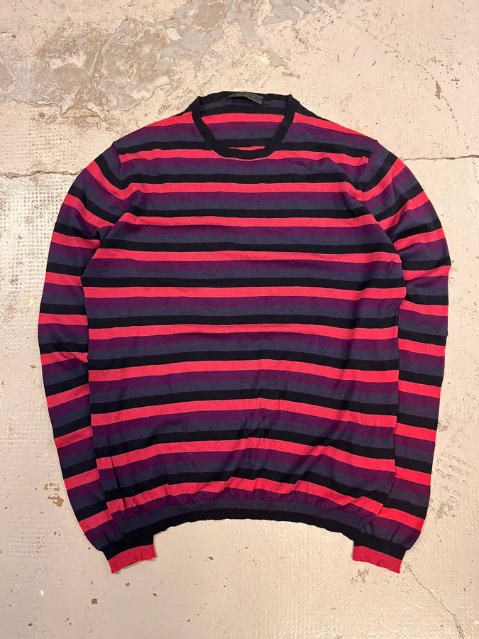 2000s Prada Pink & Purple Striped Sweater dlvMgZT 2