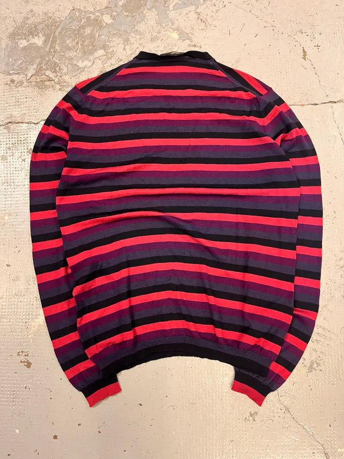 2000s Prada Pink & Purple Striped Sweater dlvMgZT 6