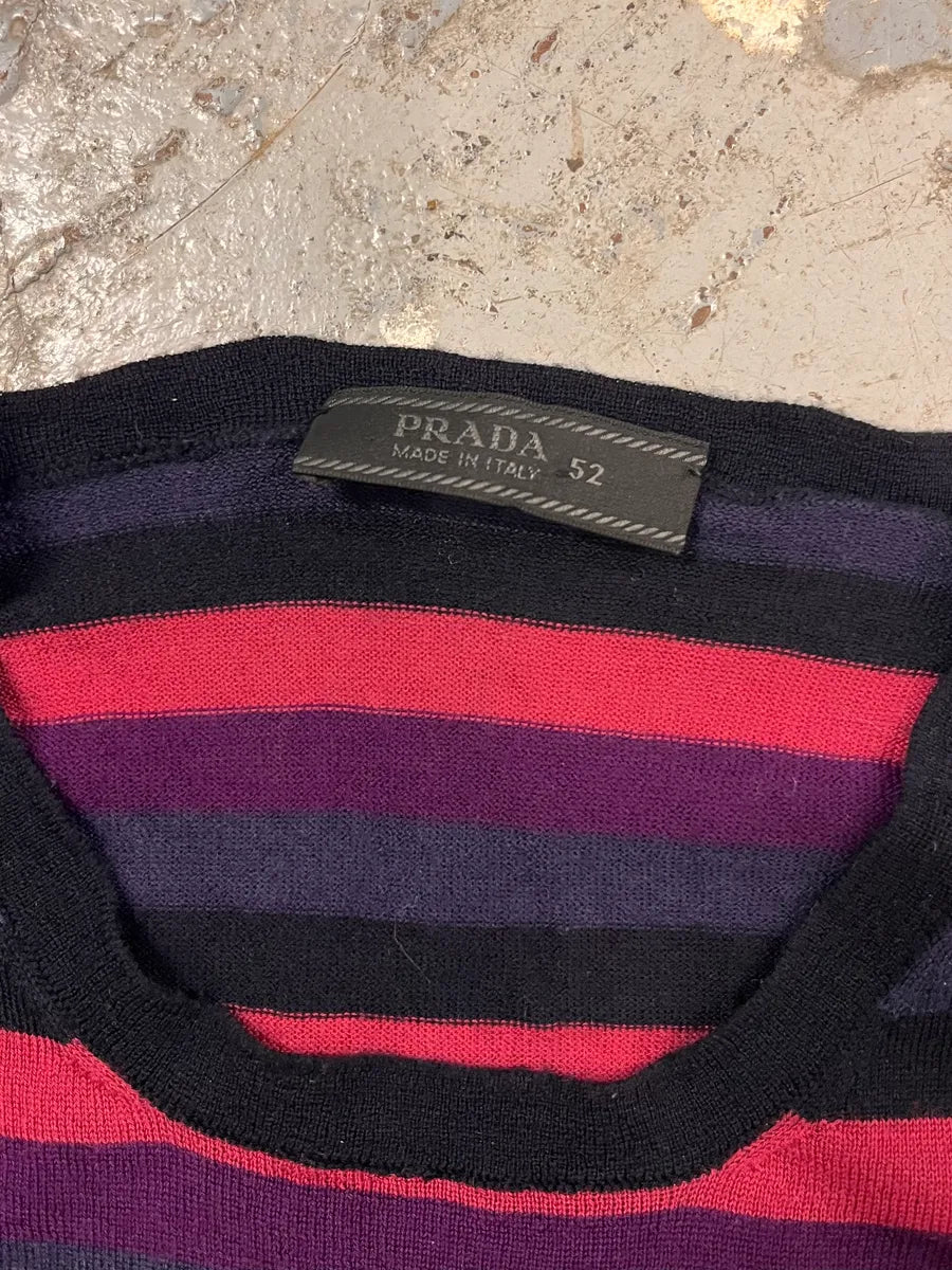 2000s Prada Pink & Purple Striped Sweater dlvMgZT 7