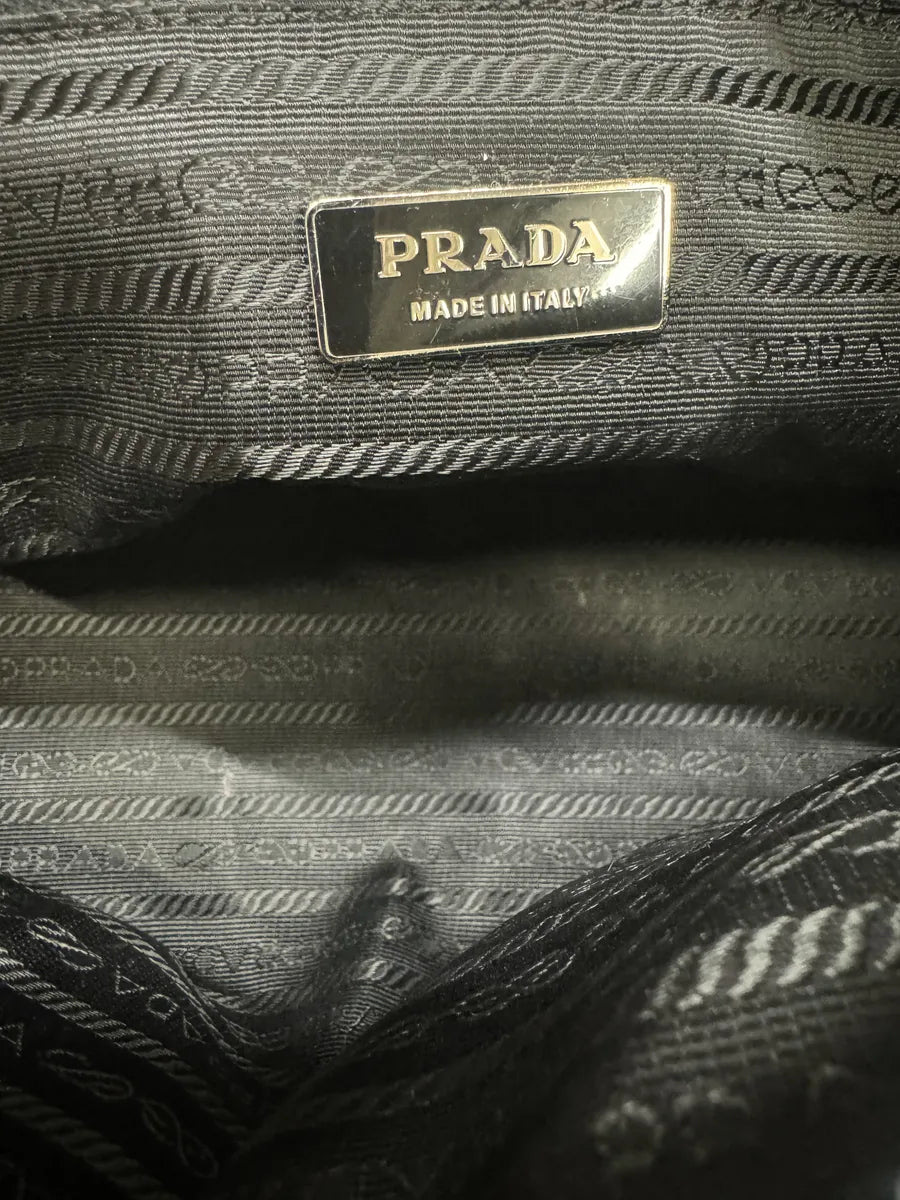 2000s Prada Pony Hair Black Leather Bowling Handle Bag nfvYYRF 7