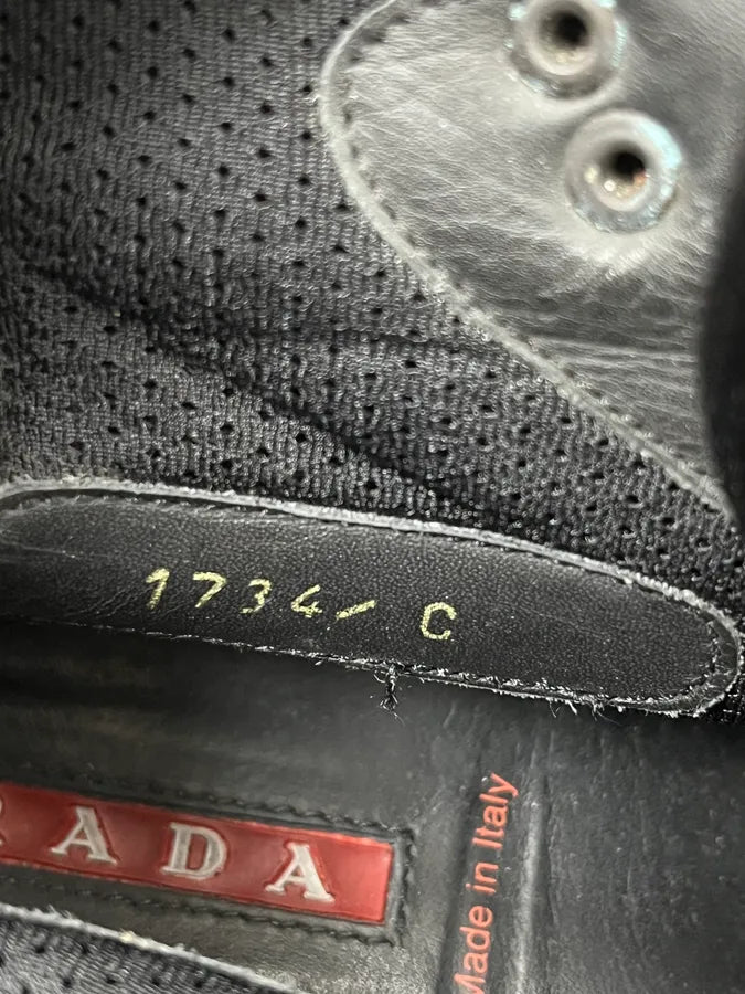 2000s Prada Pony Hair Leather Black High Shoes dasuOQM 8