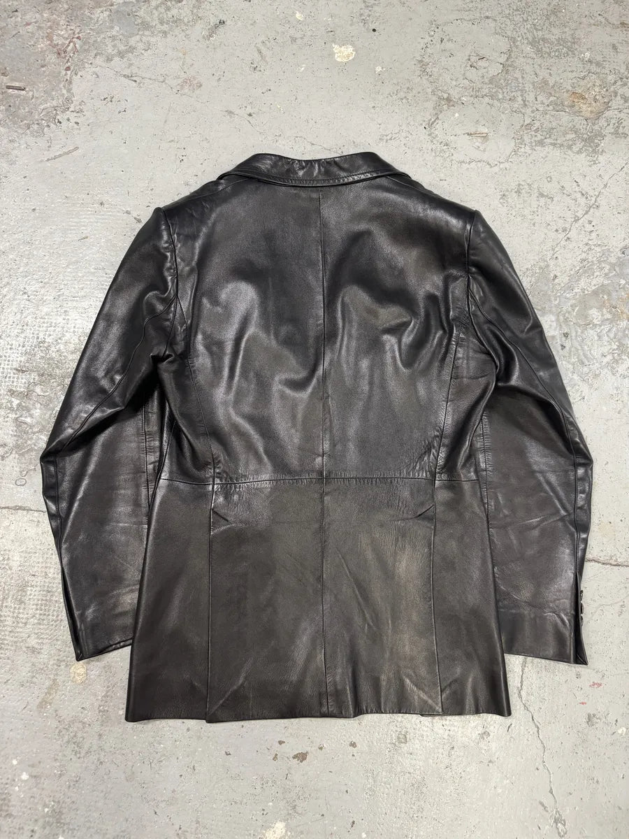 2000s Prada Premium Blazer Lamb Leather Jacket VJnPeih 1