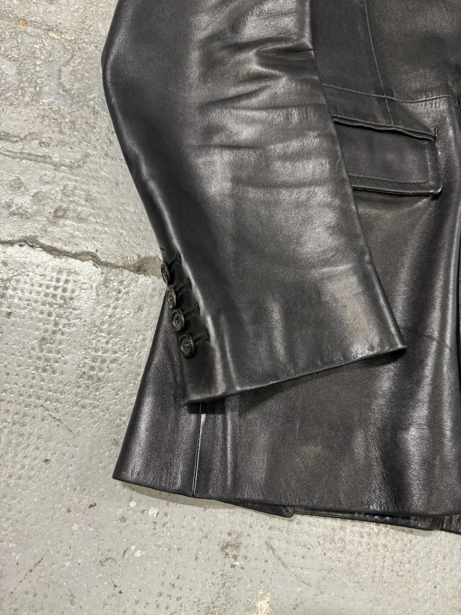 2000s Prada Premium Blazer Lamb Leather Jacket VJnPeih 10