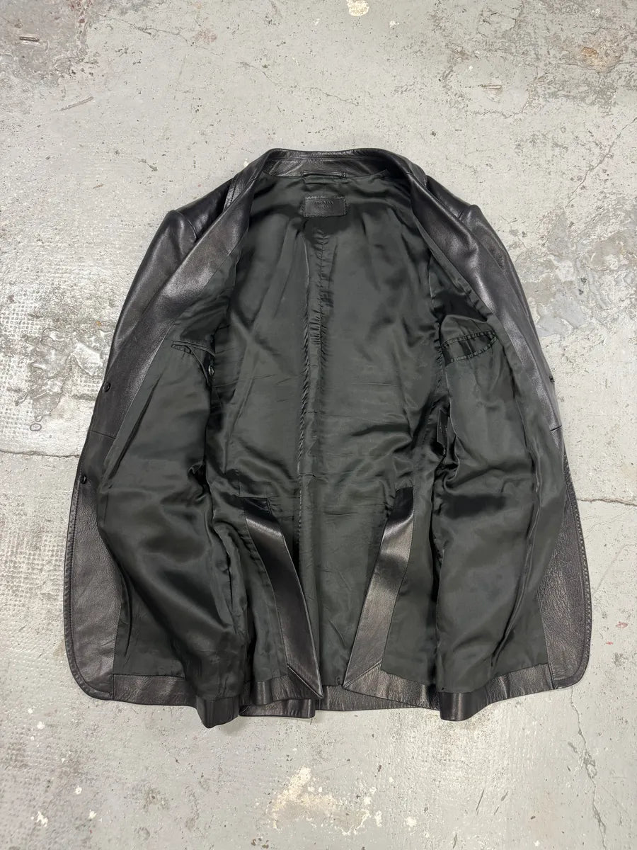 2000s Prada Premium Blazer Lamb Leather Jacket VJnPeih 7