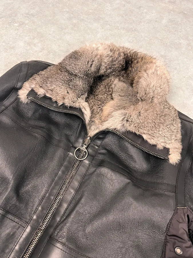 2000s Prada Premium Fur Reversible Brown Leather Jacket AKXtEMe 11